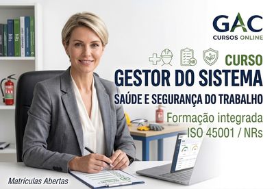 Curso de Gestor do Sistema de Gestão de Saúde e Segurança do Trabalho.